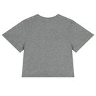 Girls Grey Logo T-Shirt, 1, hi-res