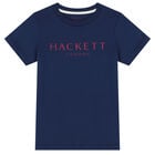 Boys Navy Blue Logo T-Shirt, 1, hi-res