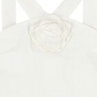 Girls White Flower Shorts Set, 2, hi-res