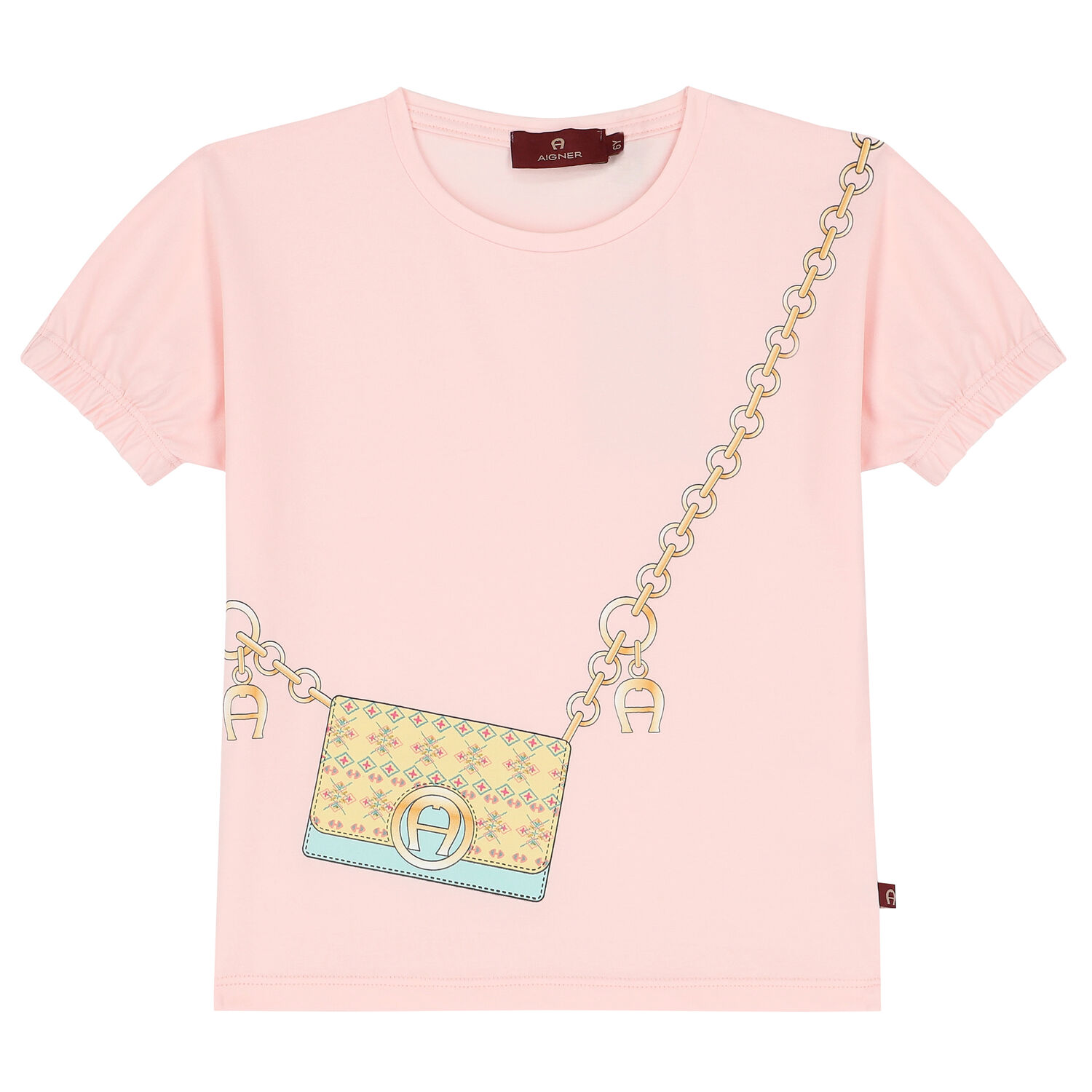 Girls Pink Logo Bag T-Shirt, 1, hi-res image number null