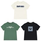 تي شيرت أولاد باللون الأخضر والعاجي والأسود ( من 3 قطع), 1, hi-res