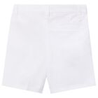 Boys White Chino Shorts, 4, hi-res