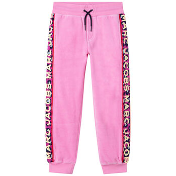 Girls Pink Logo Joggers