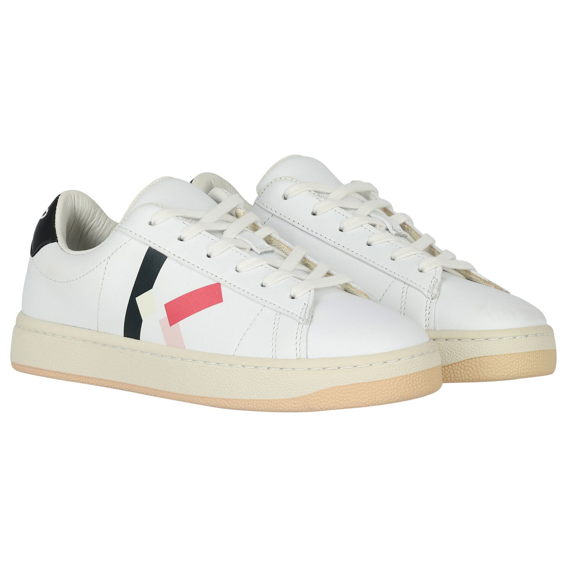 お手軽価格で贈りやすい Logo Leather White Girls KIDS KENZO Trainers Junior | アメコミ