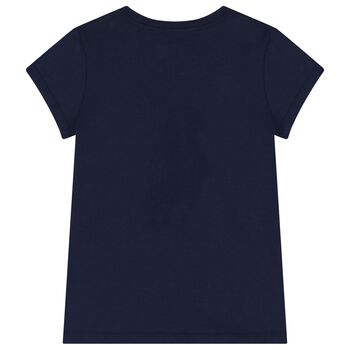 Girls Navy Blue Polo Bear T-Shirt