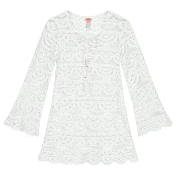 Girls White Lace Tunic