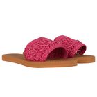 Girls Mini Me Pink & Beige Logo Sliders, 1, hi-res
