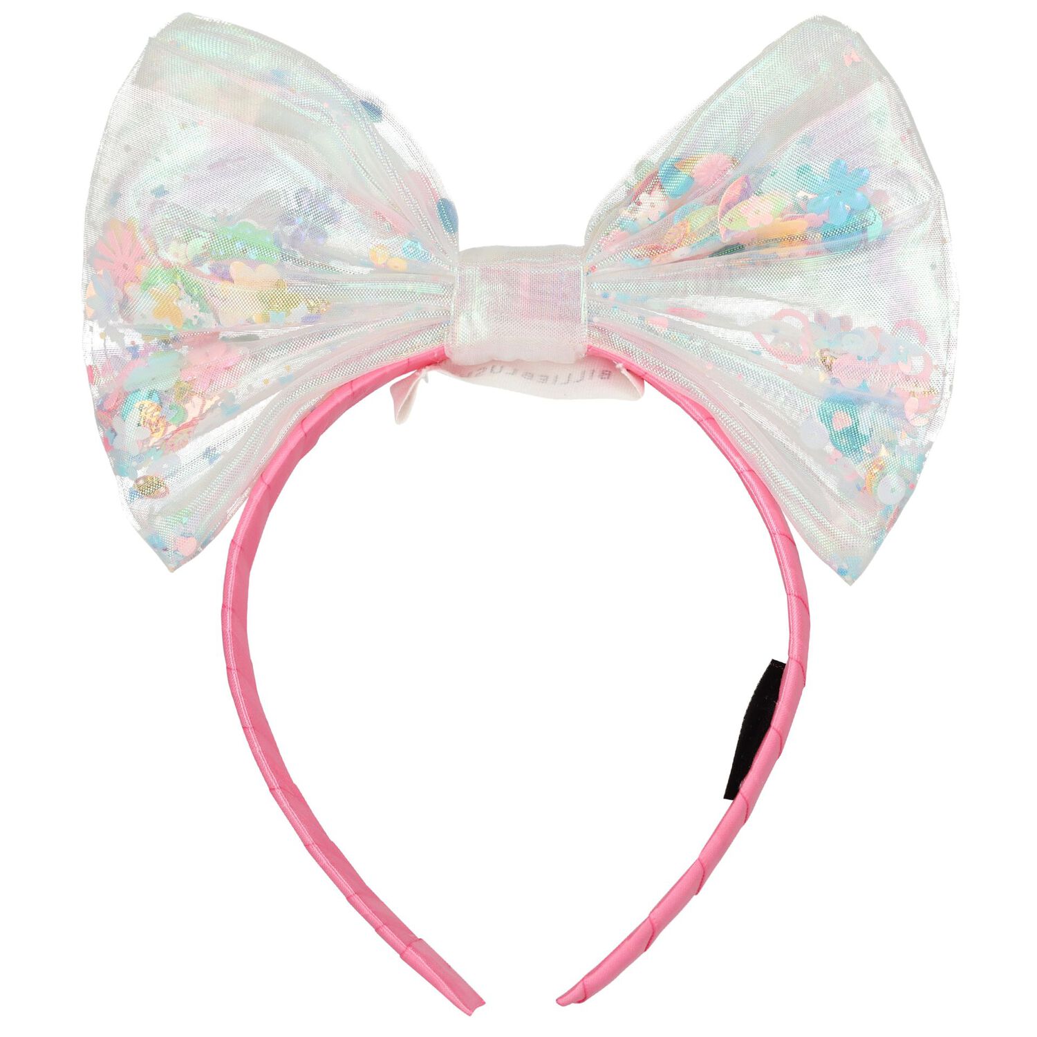 Girls Pink & Ivory Iridescent Headband, 1, hi-res