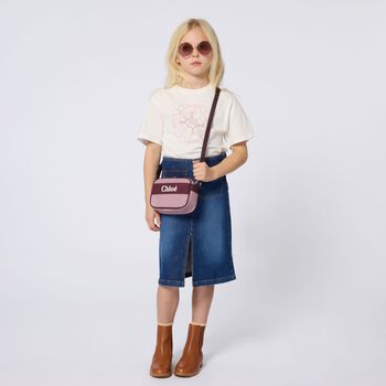 Girls Purple Logo Shoulder Bag