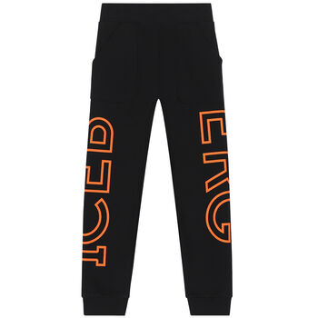 Boys Black Logo Joggers