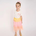 Girls Pink Tulle Maxi Skirt, 1, hi-res