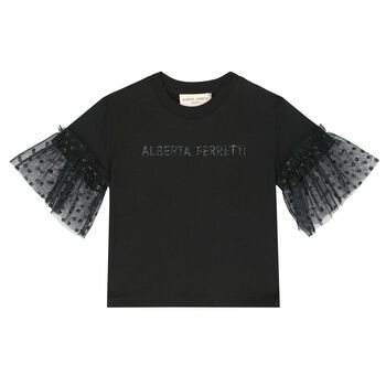 Girls Black Logo T-Shirt