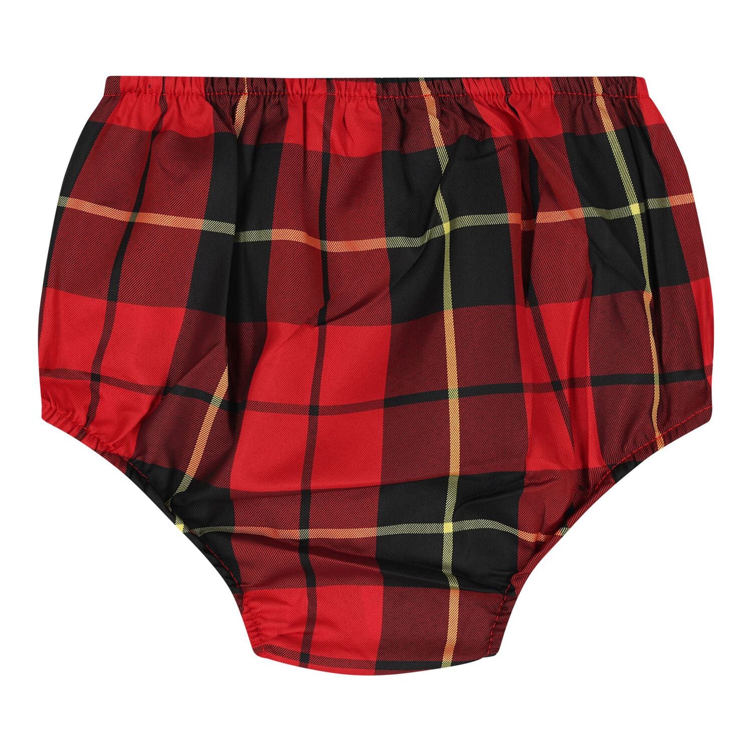 Baby Girls Red & Black Tartan Taffeta Dress Set, 1, hi-res