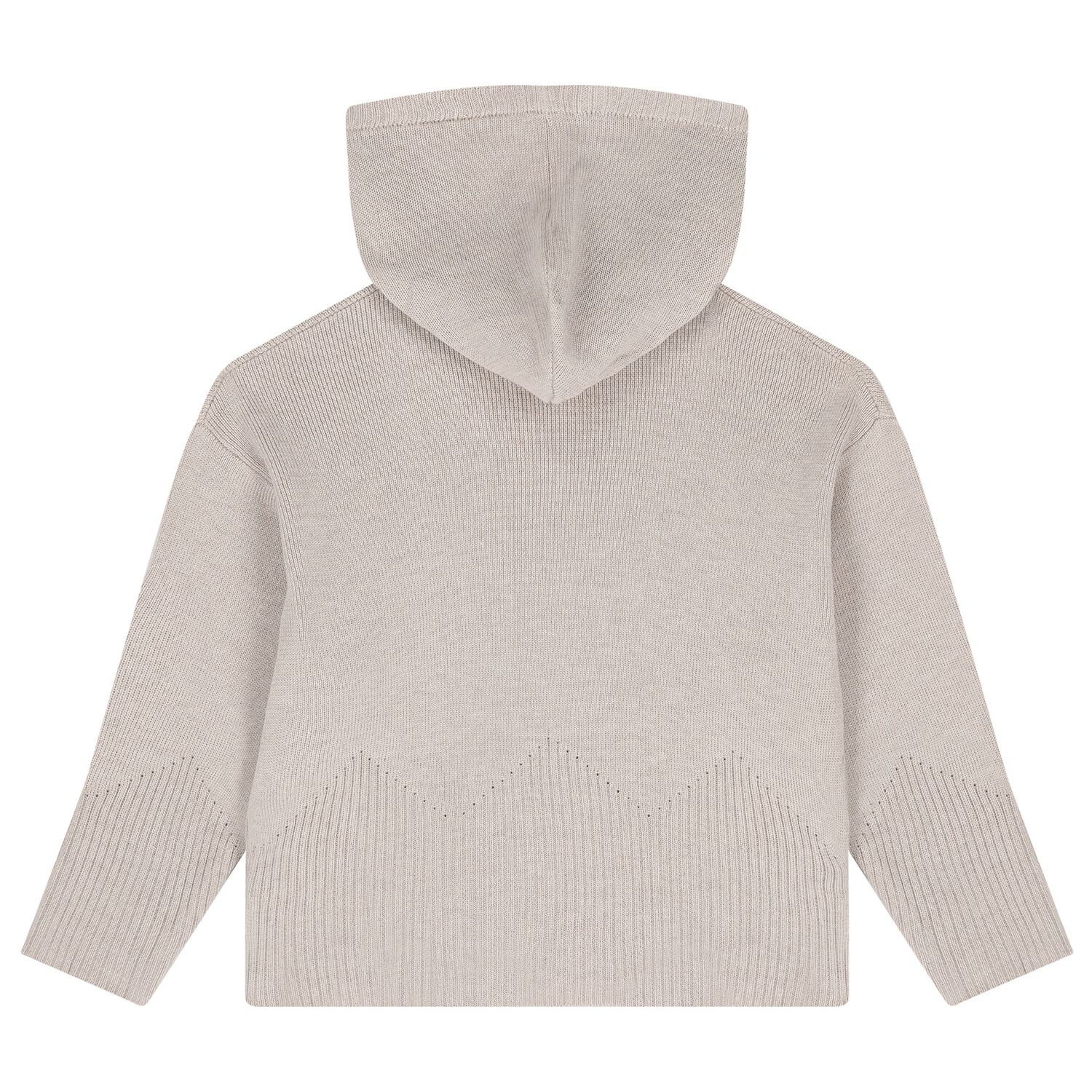 Girls Beige Knitted Trousers Set, 1, hi-res