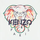 Girls White Elephant Logo T-Shirt, 1, hi-res