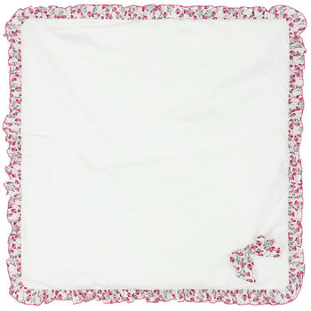 Baby Girls White & Pink Liberty Blanket
