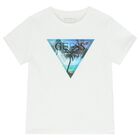 Boys White Logo T-Shirt, 1, hi-res