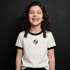 Girls White & Black Logo T-Shirt, 1, hi-res