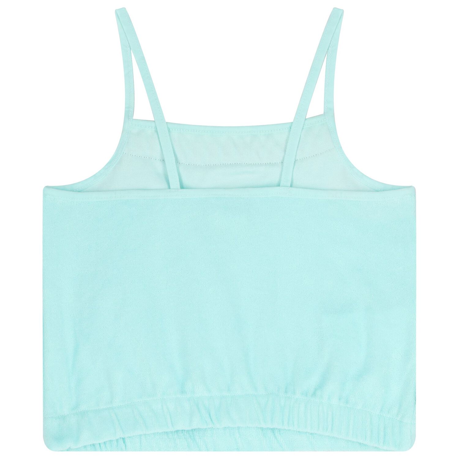 Girls Aqua Blue Crochet Shorts Set, 1, hi-res