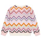 Girls Multi-Coloured Zig Zag Sweatshirt, 1, hi-res