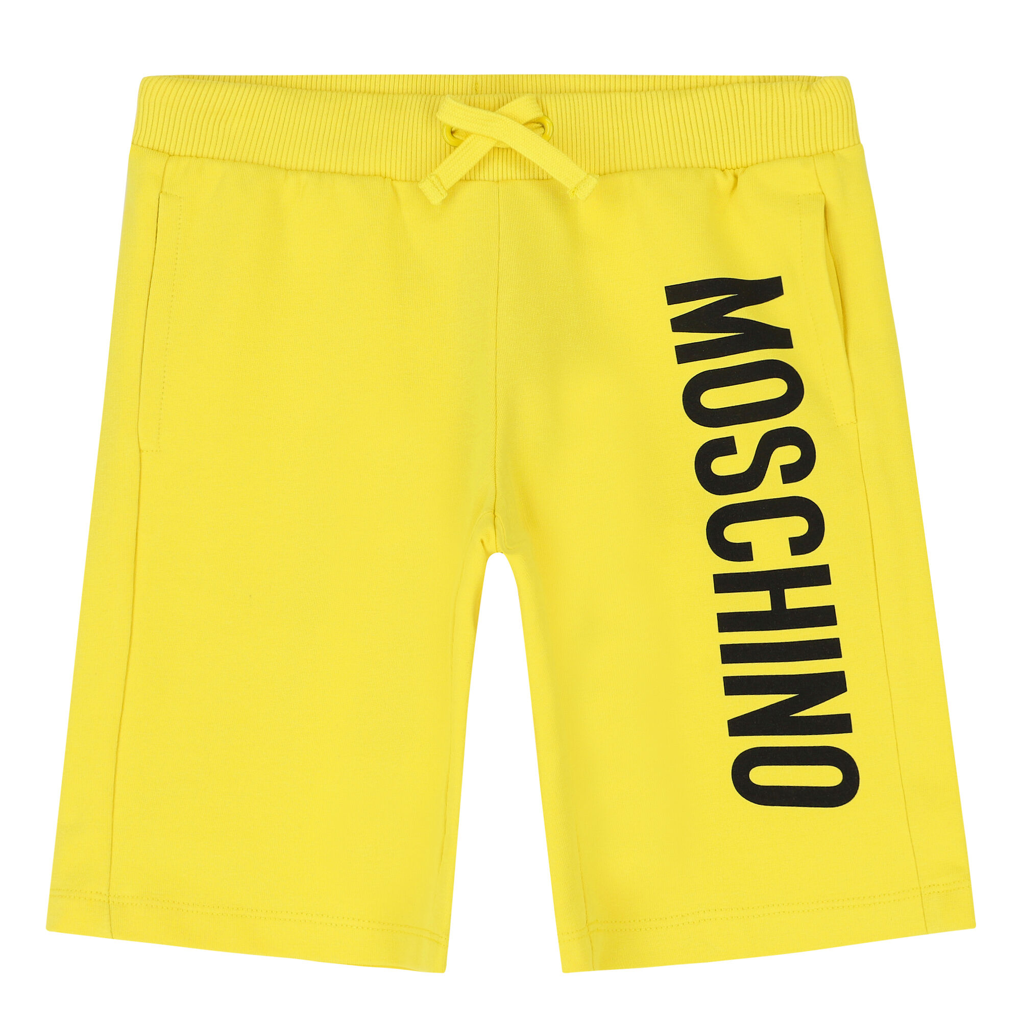 Moschino Boys Yellow Logo Shorts Junior Couture