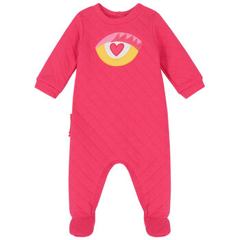Baby Girls Pink Heart Babygrow
