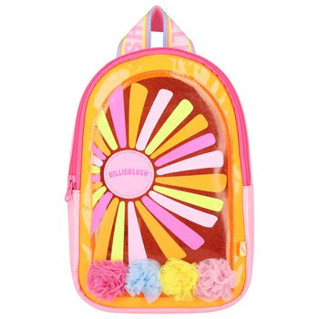 Girls Pink & Orange Sun Backpack