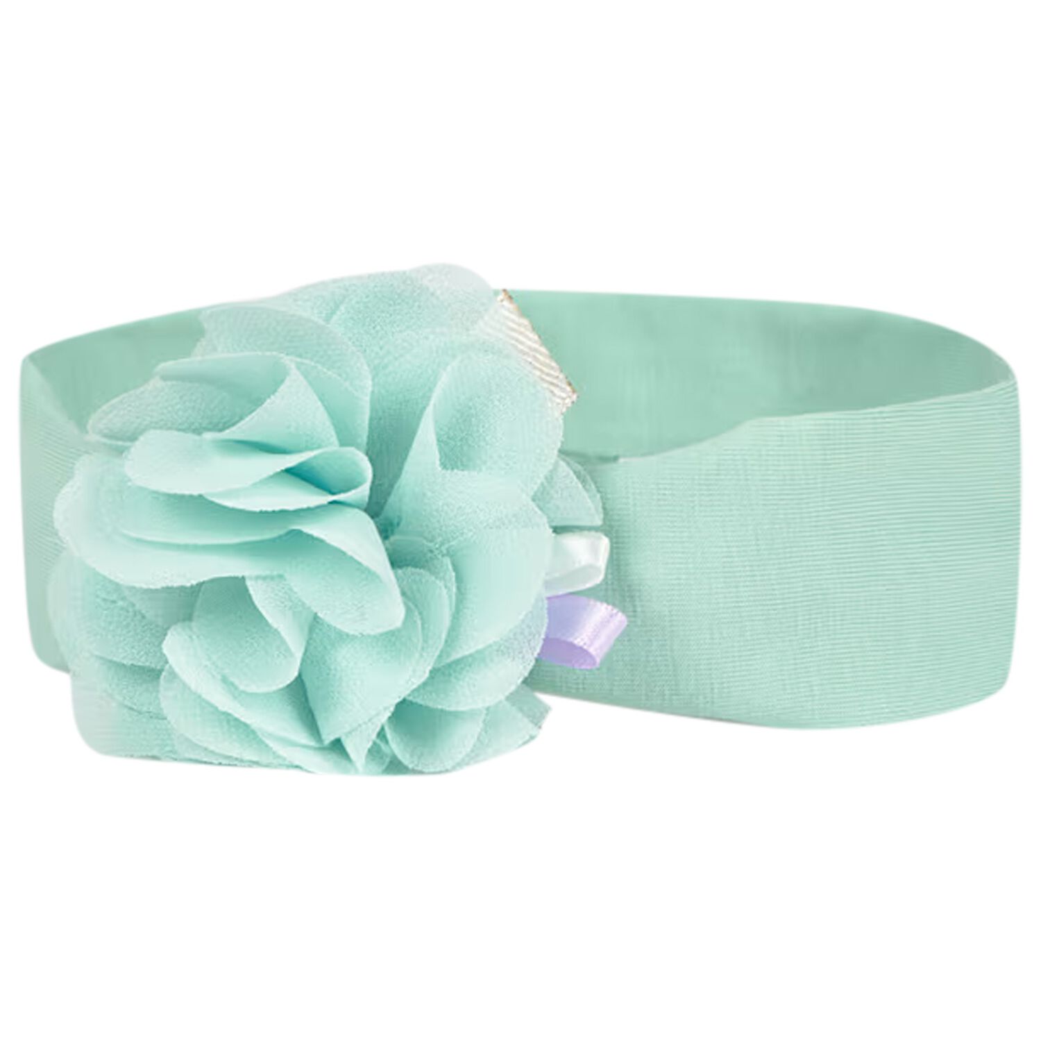Baby Girls Green Flower Headband, 2, hi-res