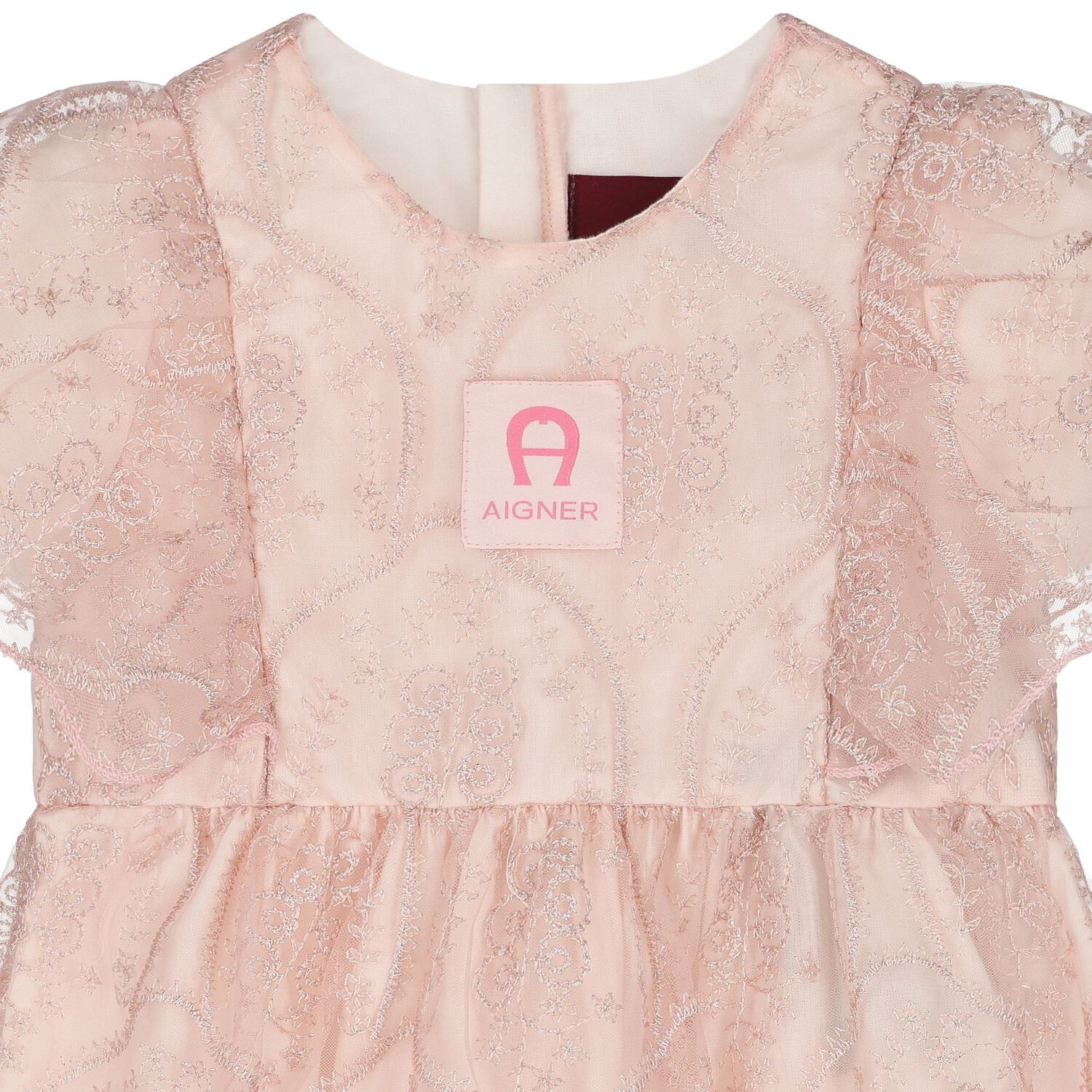 Younger Girls Pink Logo Dress, 2, hi-res