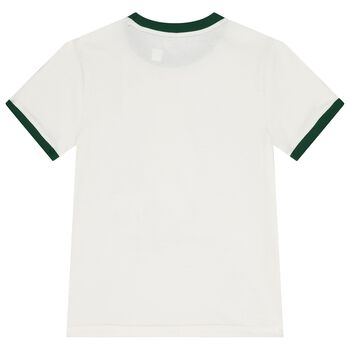 Boys Ivory & Green Polo Bear T-Shirt