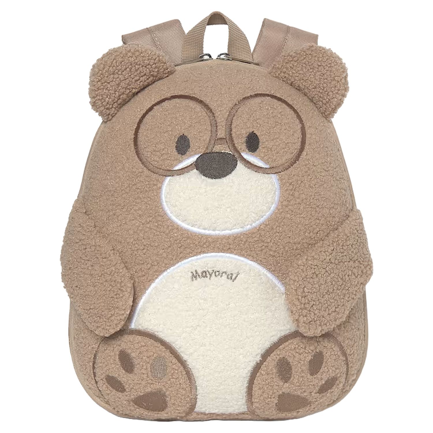 Younger Boys Beige Teddy Bear Backpack ( 30cm ), 1, hi-res