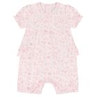 Baby Girls Pink Floral Romper, 1, hi-res