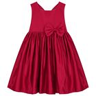 Girls Red Bow Dress, 2, hi-res