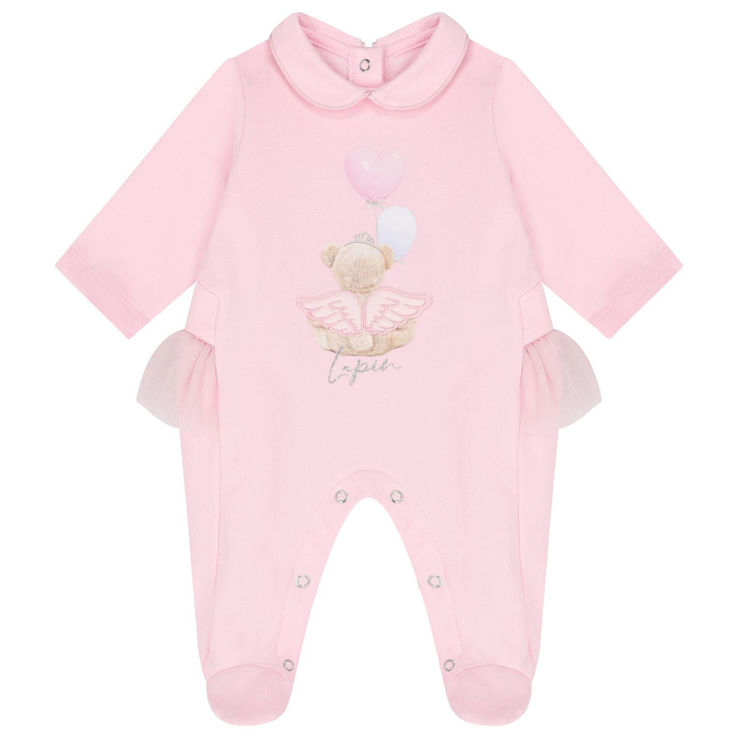 Baby Girls Pink Logo Babygrow, 1, hi-res image number null