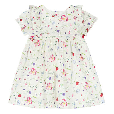 Baby Girls Ivory Liberty Print Dress