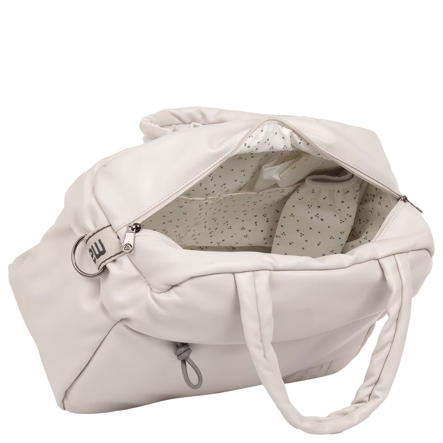 Beige Logo Baby Changing Bag, 1, hi-res