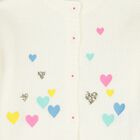 كارديجان بنات منسوج مطرز باللون العاجي, 1, hi-res