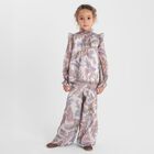 Girls Beige Paisley Trousers, 1, hi-res