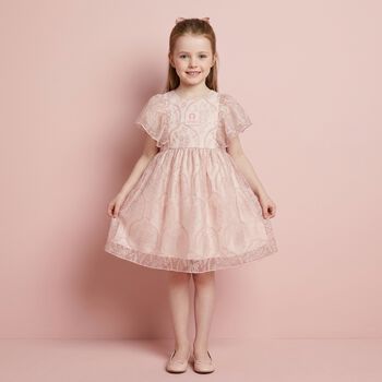 Younger Girls Pink Logo Dress