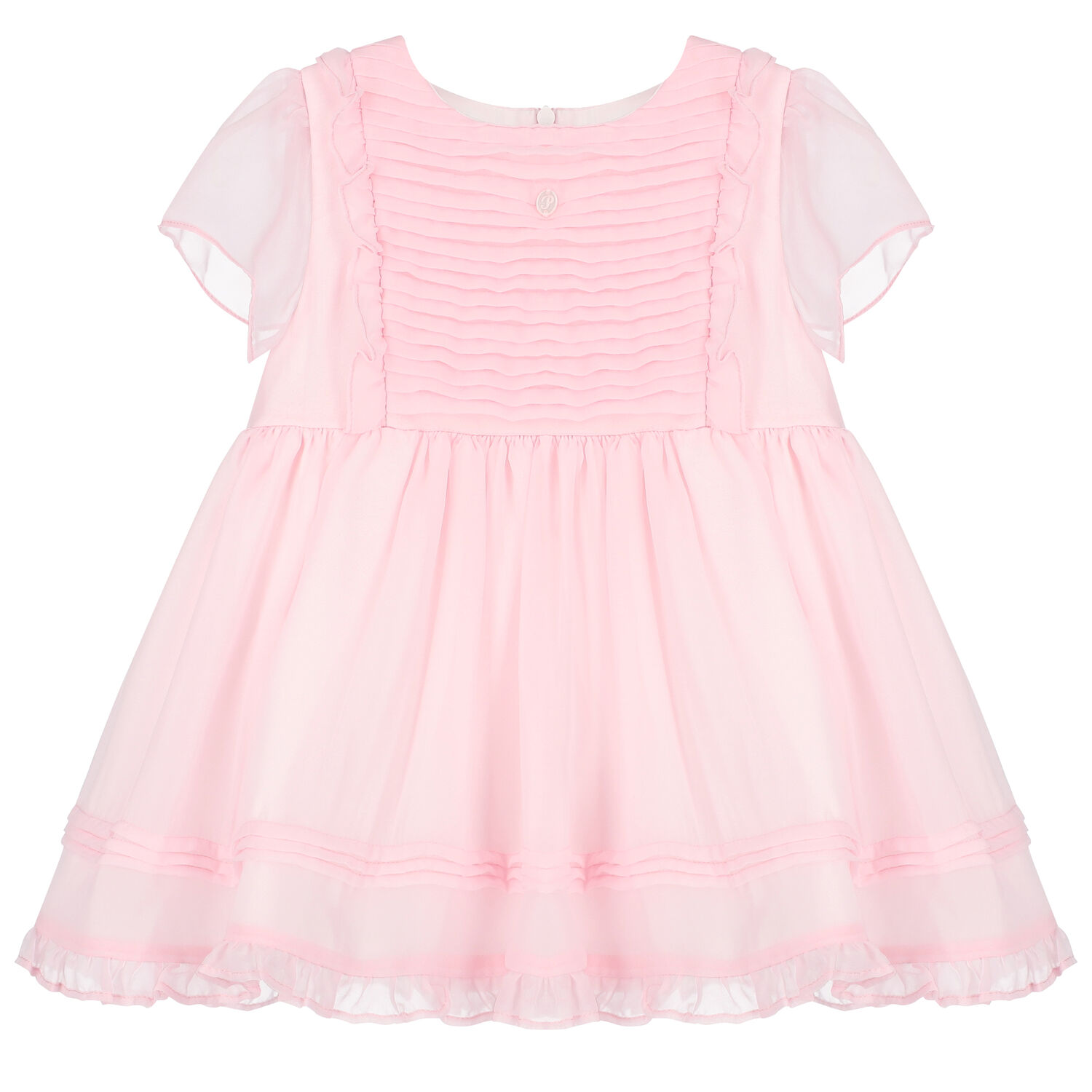 Baby Girls Pink Pleated Dress, 2, hi-res image number null