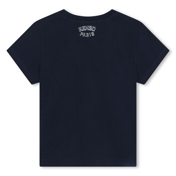Girls Navy Blue Varsity Tiger T-Shirt