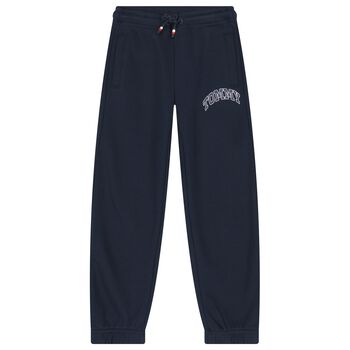 Boys Navy Blue Logo Joggers