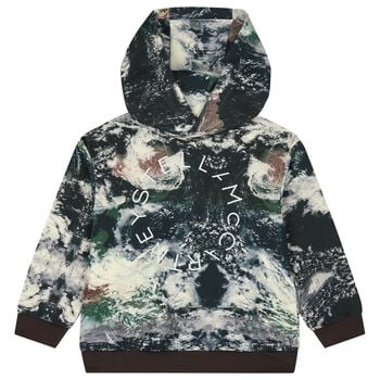 Boys Multi-Coloured Planet Earth Hooded Top