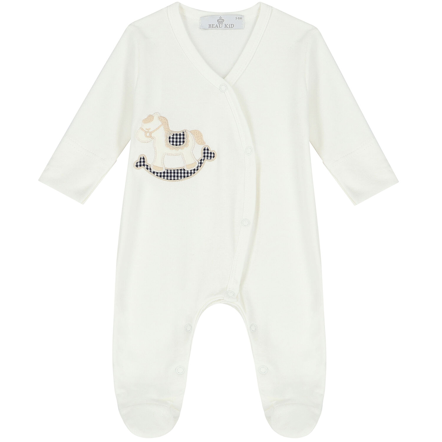Ivory Rocking Horse Babygrow Gift Set, 1, hi-res image number null