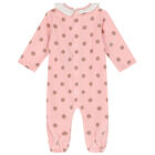 Baby Girls Pink Bear Babygrow, 1, hi-res