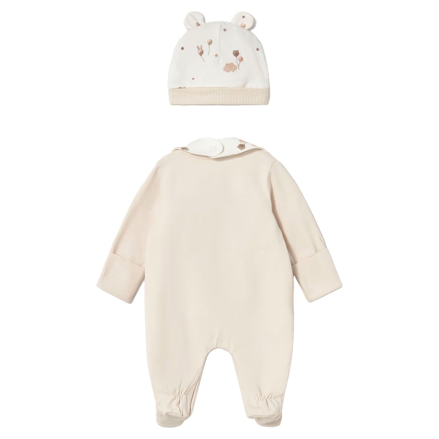 Baby Girls Pink Clouds Babygrow, 1, hi-res