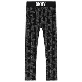 Girls Black Logo Leggings