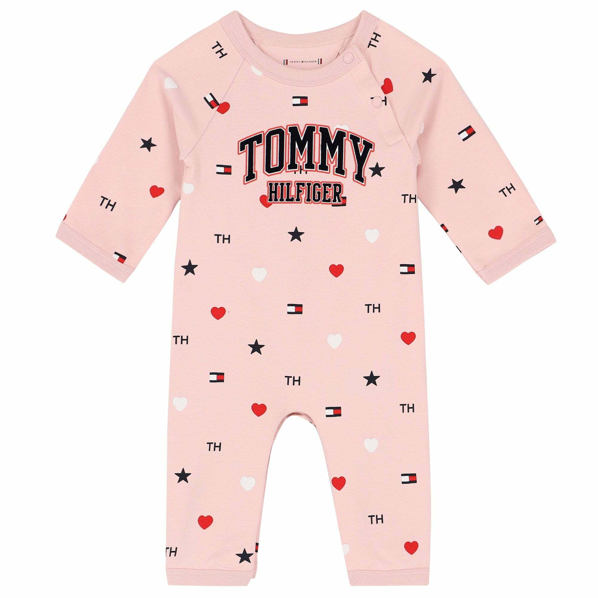Tommy Hilfiger Baby Girls Pink Logo Romper Junior Couture