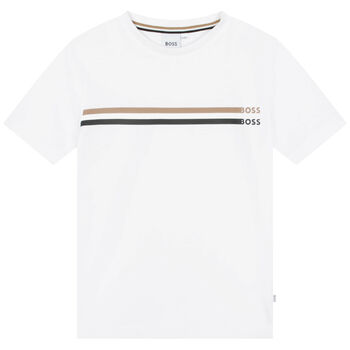Boys White Logo Mini-Me T-Shirt
