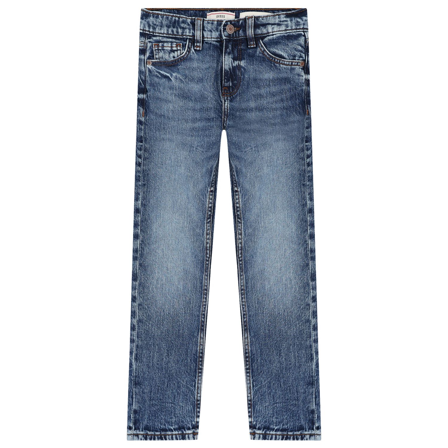 Boys Blue Logo Denim Jeans, 1, hi-res image number null